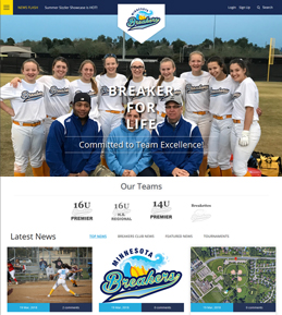 Development of a Website for Sports Industry in USA – Minnesota Breakers