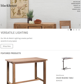 SynapseCo Portfolio - Enhancement in a BigCommerce Website for Furniture Brand in USA - Blackhouse