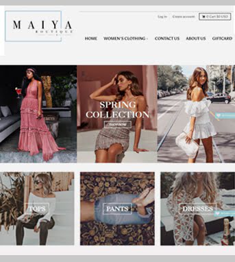 Website Development for Retail Industry for ‘Maiya Boutique’ in Magento