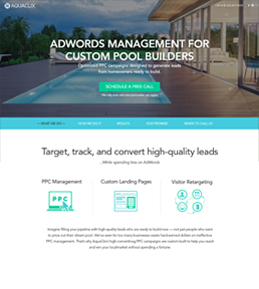 Responsive Website Design & Development for PPC Agency, USA – AquaClix