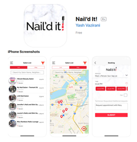 SynapseCo Portfolio - Native iPhone App Design & Development for Salon Industry, USA - Nail'd it