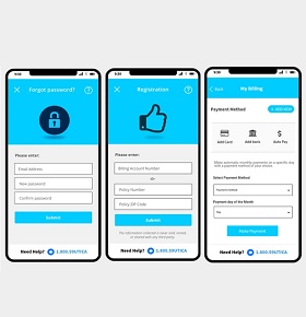 Mobile App Prototype Design for Insurance Company, USA - UNIG