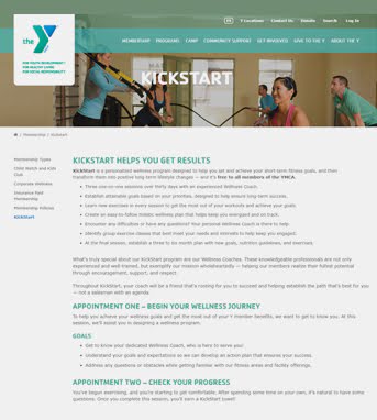 cms website development healthcare YMCA