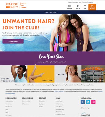 website development consumer waxingthecity