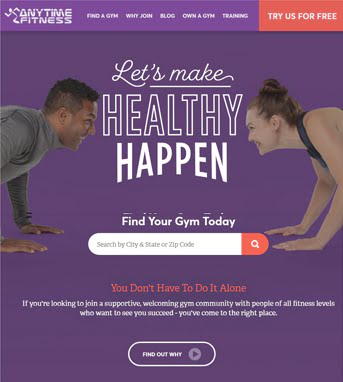 Website Modification for Healthcare Industry ‘Anytime Fitness’ in WordPress